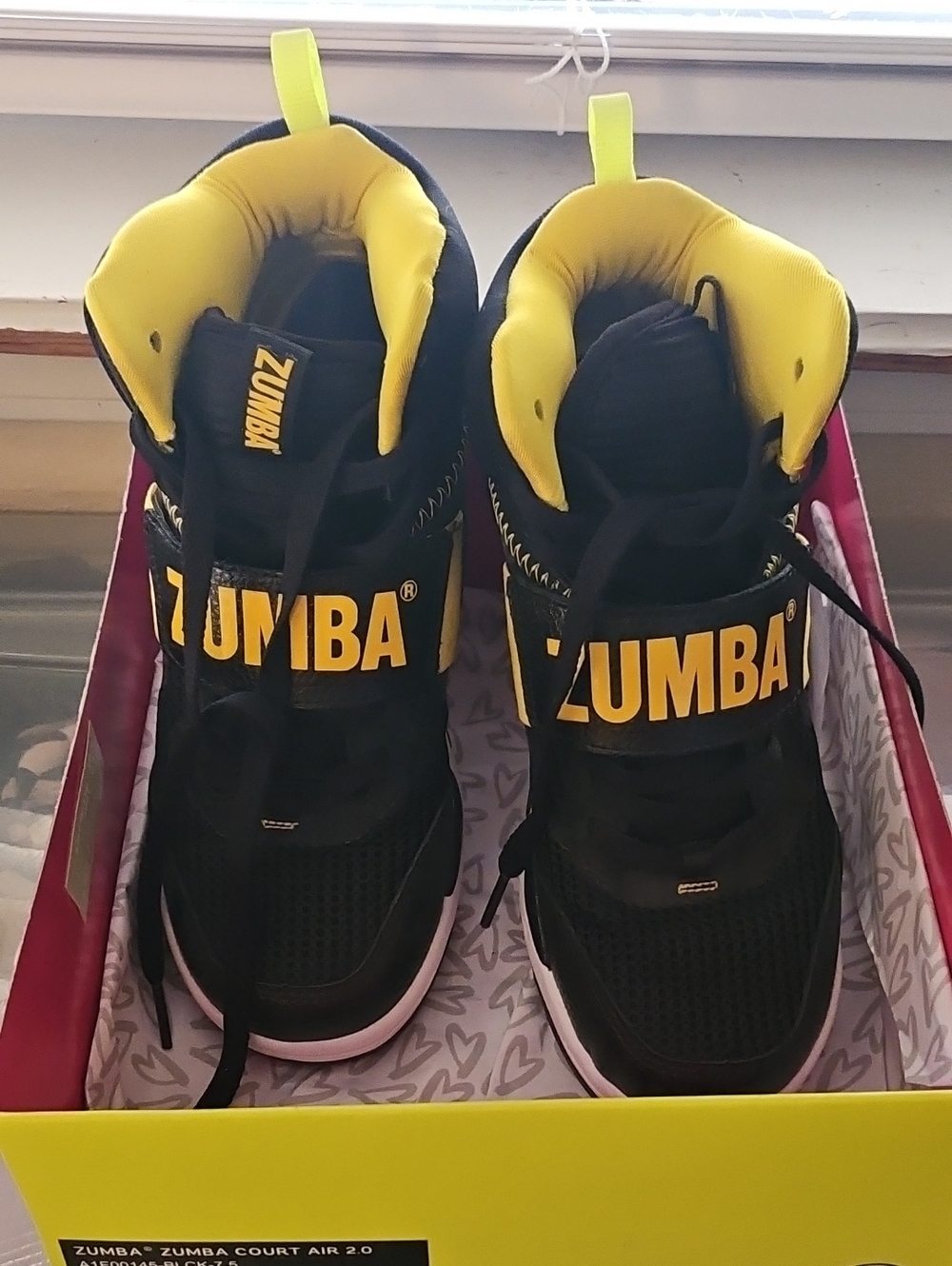 Zumba Fitness Court Air 2.0 Black and Yellow High-Top